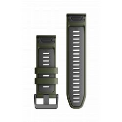 Garmin Bracelet QuickFit 26mm Silicone Gris clair / Vert Moss