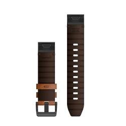 Bracelet Garmin 22mm Cuir marron avec boucle noire 010 12863 05