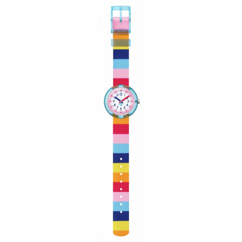 Flik Flak Montre p dagogique pour Enfant FPNP113 STRIPY PINK Paris